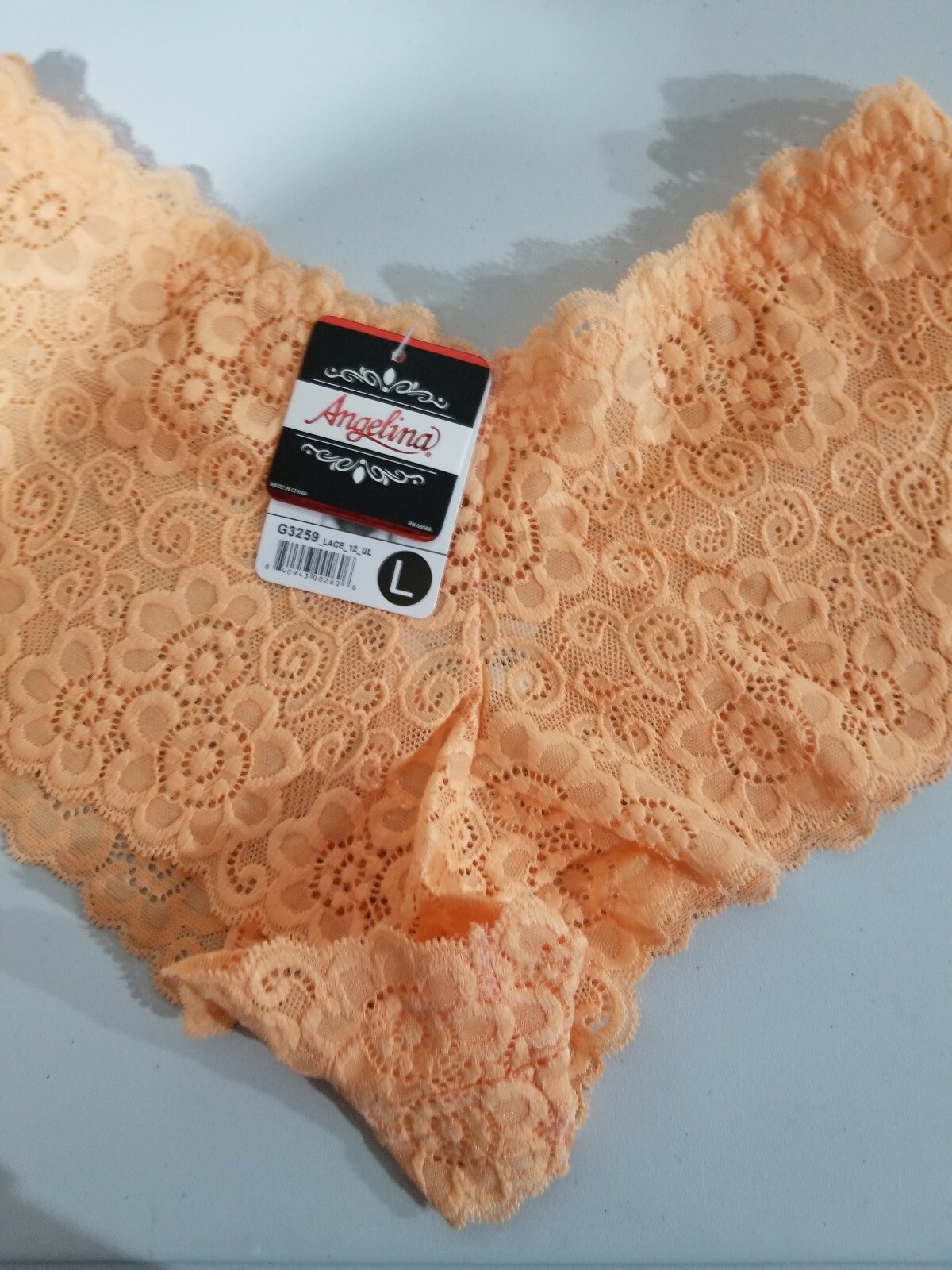 ANGELINA women’s lace Panties Hipsters 6 Pack Size Large