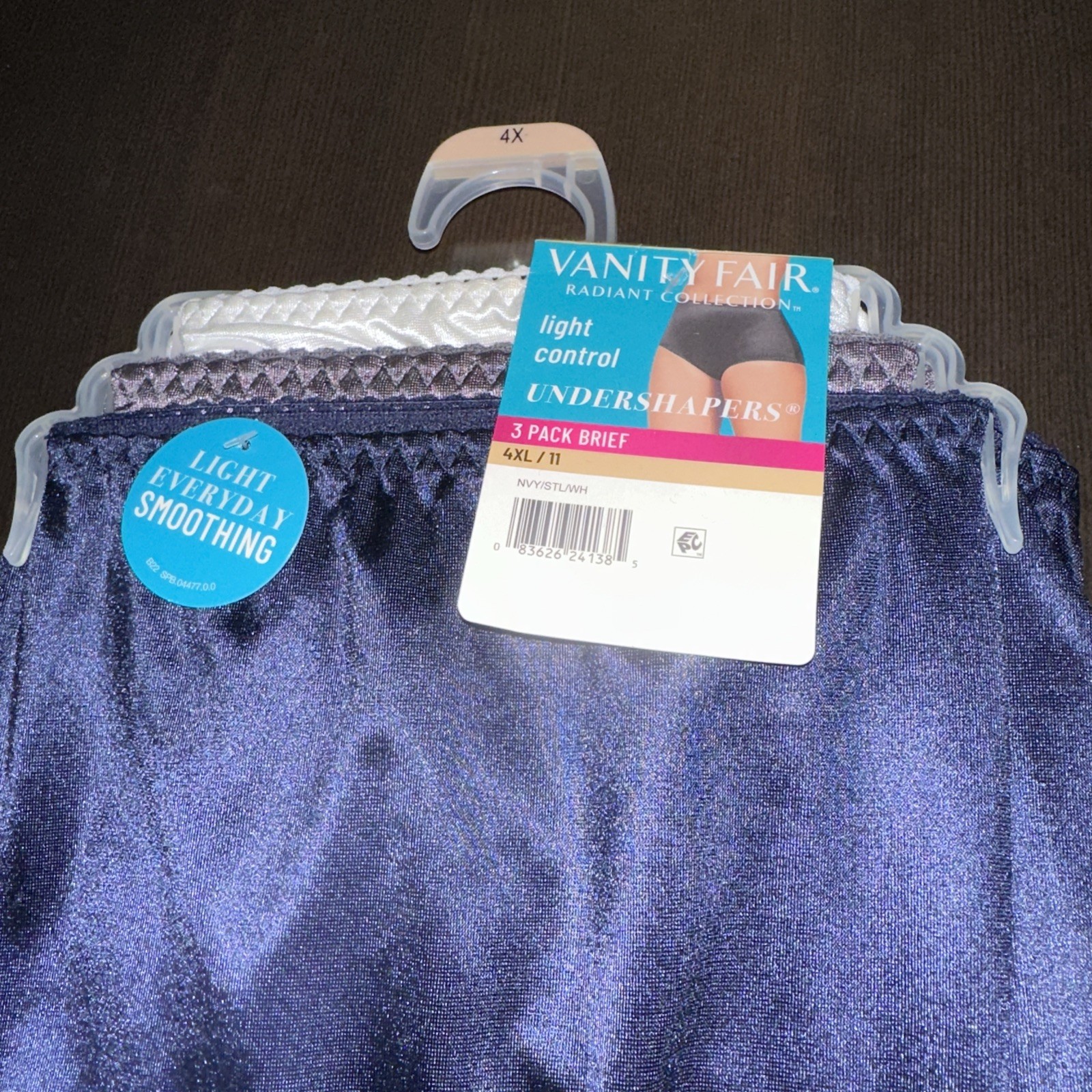 Vanity Fair Radiant Undershapers Brief Underwear 3 Pair Nylon Women 4XL/11