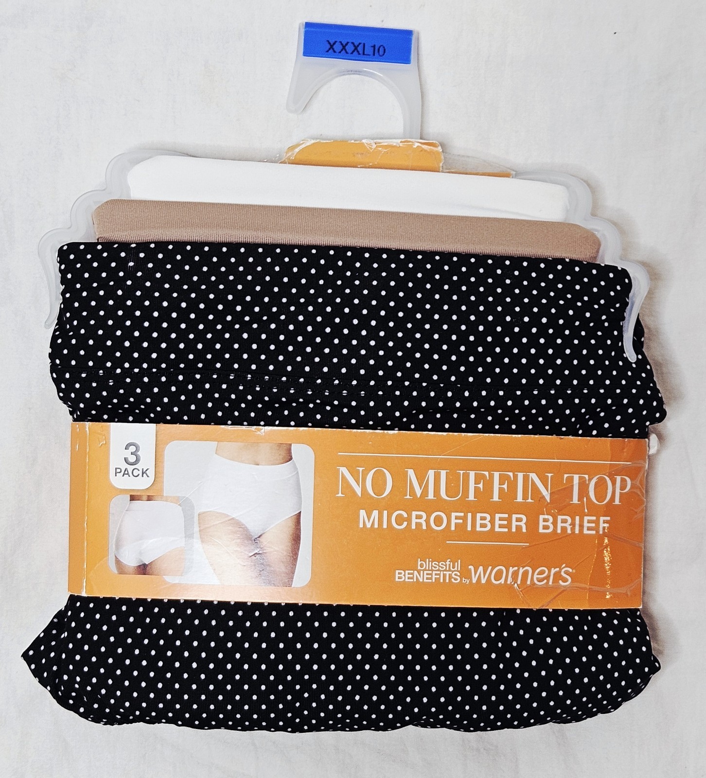 Warners Blissful Benefits Microfiber Brief 3 Pack Choose Large 2XL or 3XL