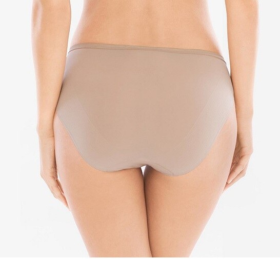 Soma Mocha Beige Vanishing Edge Microfiber Modern Brief Panties New