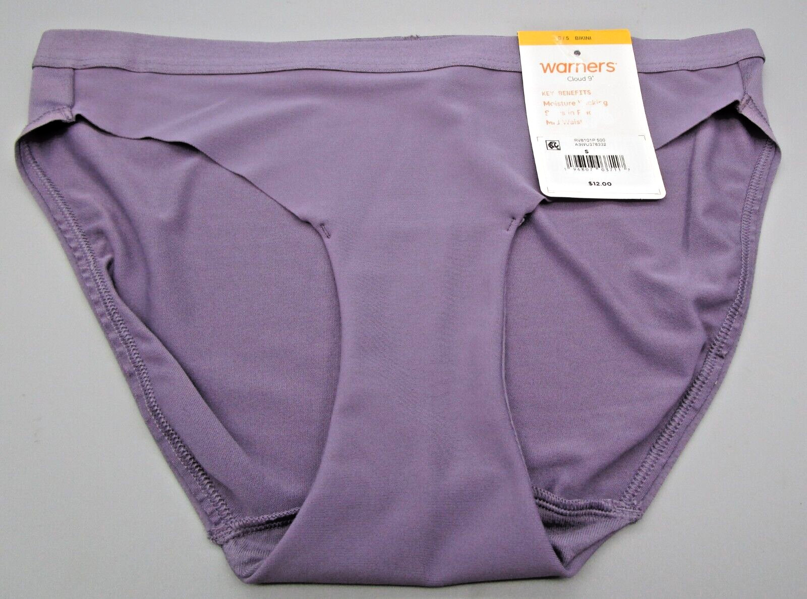 WARNER’S~S 5~RV8101P~Purple Cloud 9 Smooth Invisible Look Microfiber Bikini