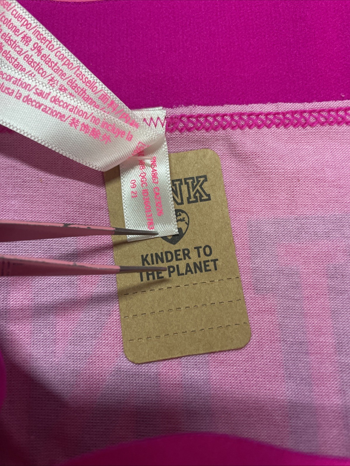 2021 Victorias Secret PINK Wide Logo Band Low Rise Boyshort Panties L Butt Logo