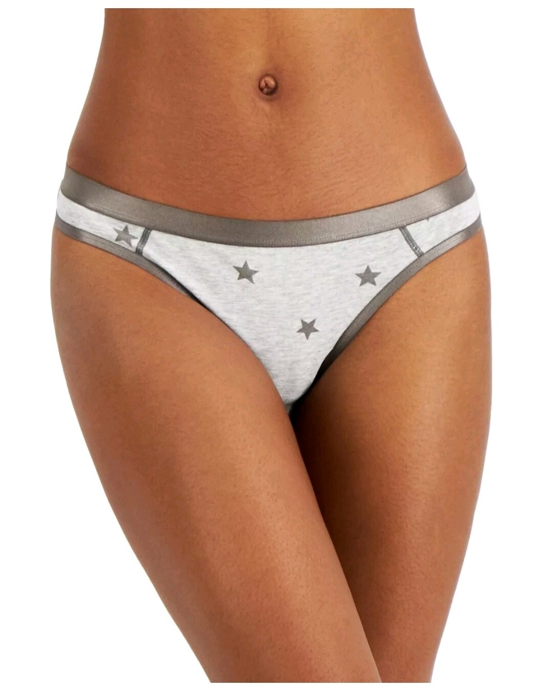 JENNI Women’s Thong Graphic Print Stars Grey Large