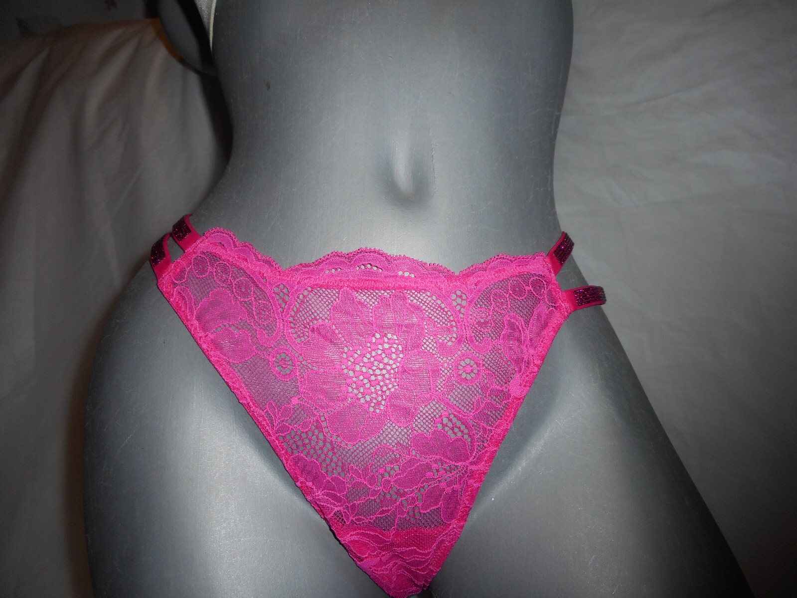 Victoria’s Secret Shine Strap Pink Very Sexy Brazillian Slip Small/Petite Panty