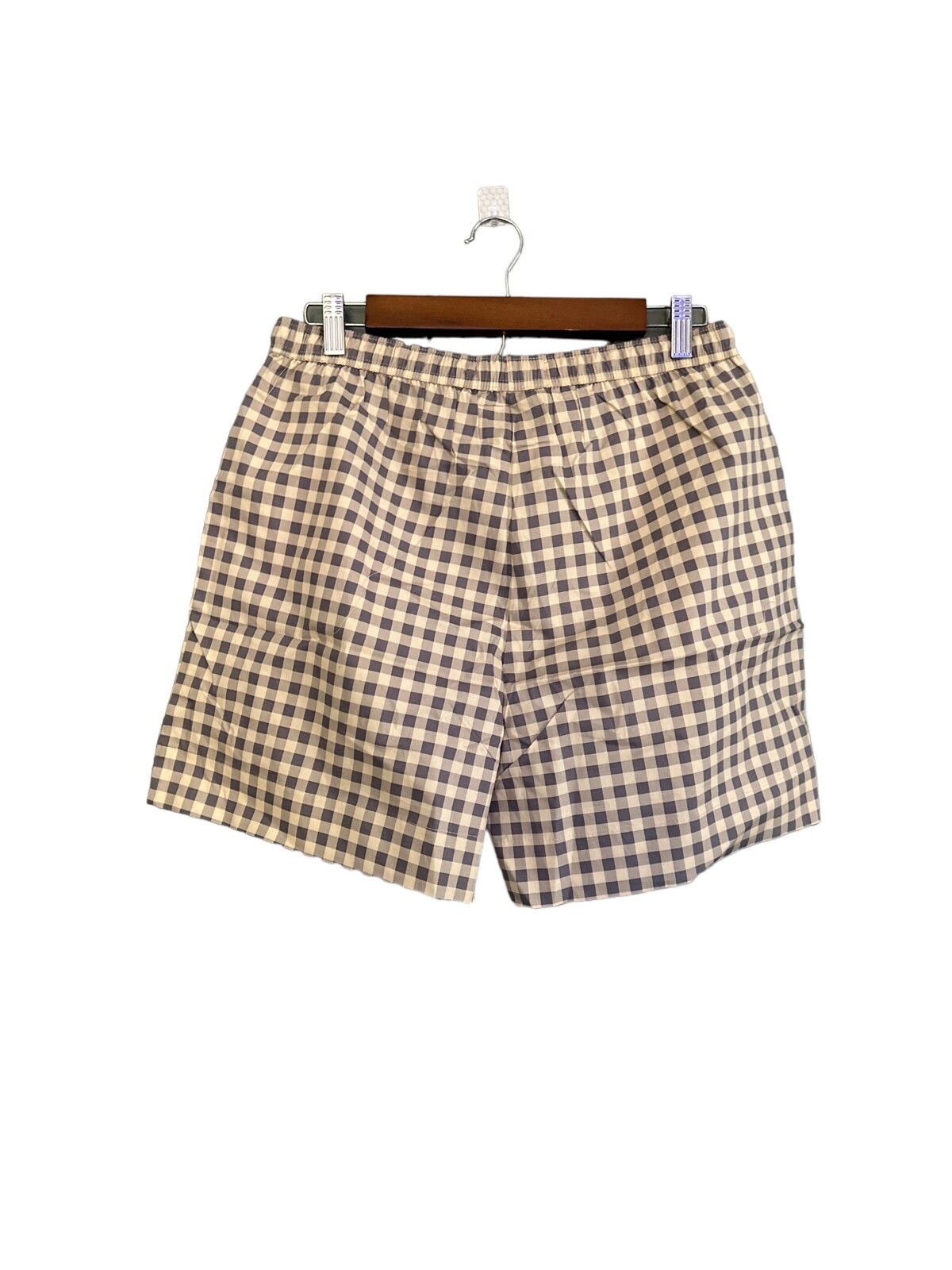 WeWoreWhat NWT Cotton Boxer Short in Gingham print size medium High Rise