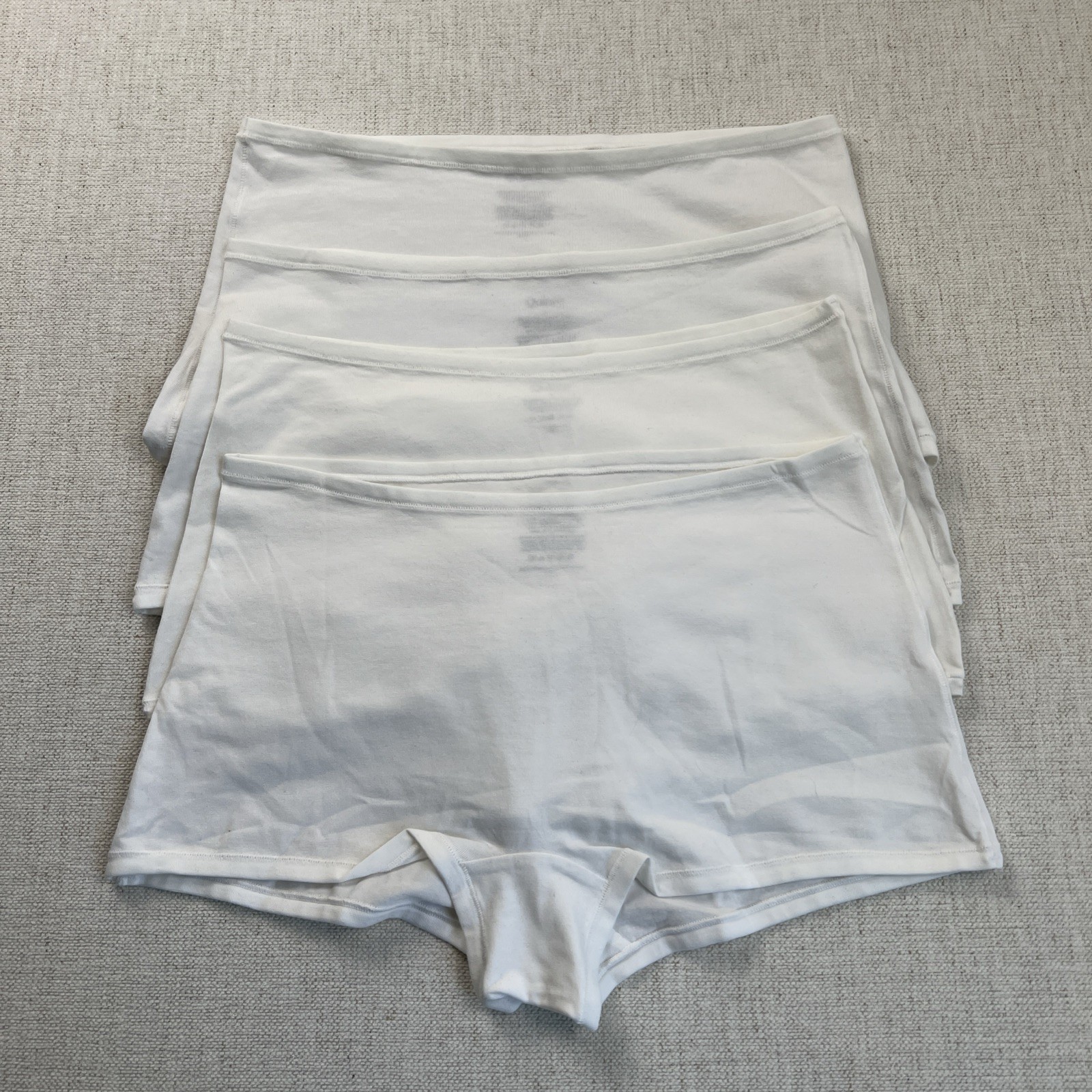 Quince Organic Cotton Boyshort Women’s Underwear Size S White NWOT