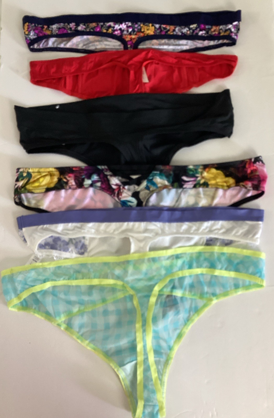 Nylon Thong Panties size 14/16 Lot Pack of 6 Cacique Lane Bryant New