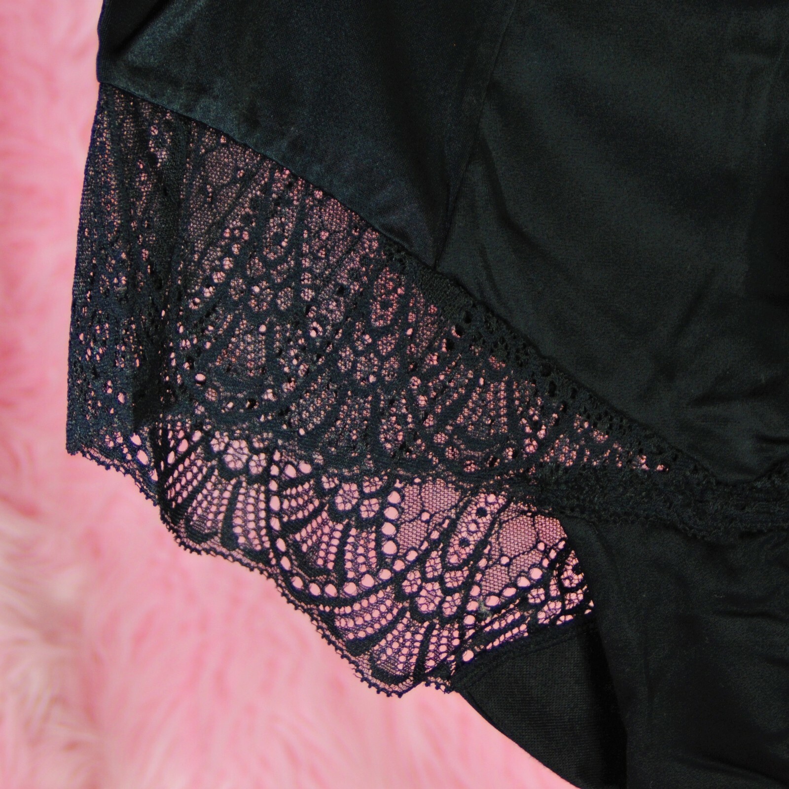 VTG style Panties Satin NYLON soft exotic Brief Peach XXS-XL French LACE – $32