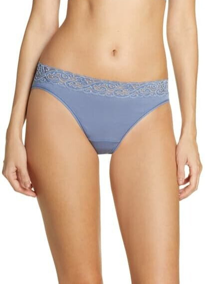 Hanro MOMENTS 71481 Caribbean Blue Cotton Knit Hi-Cut Brief – L