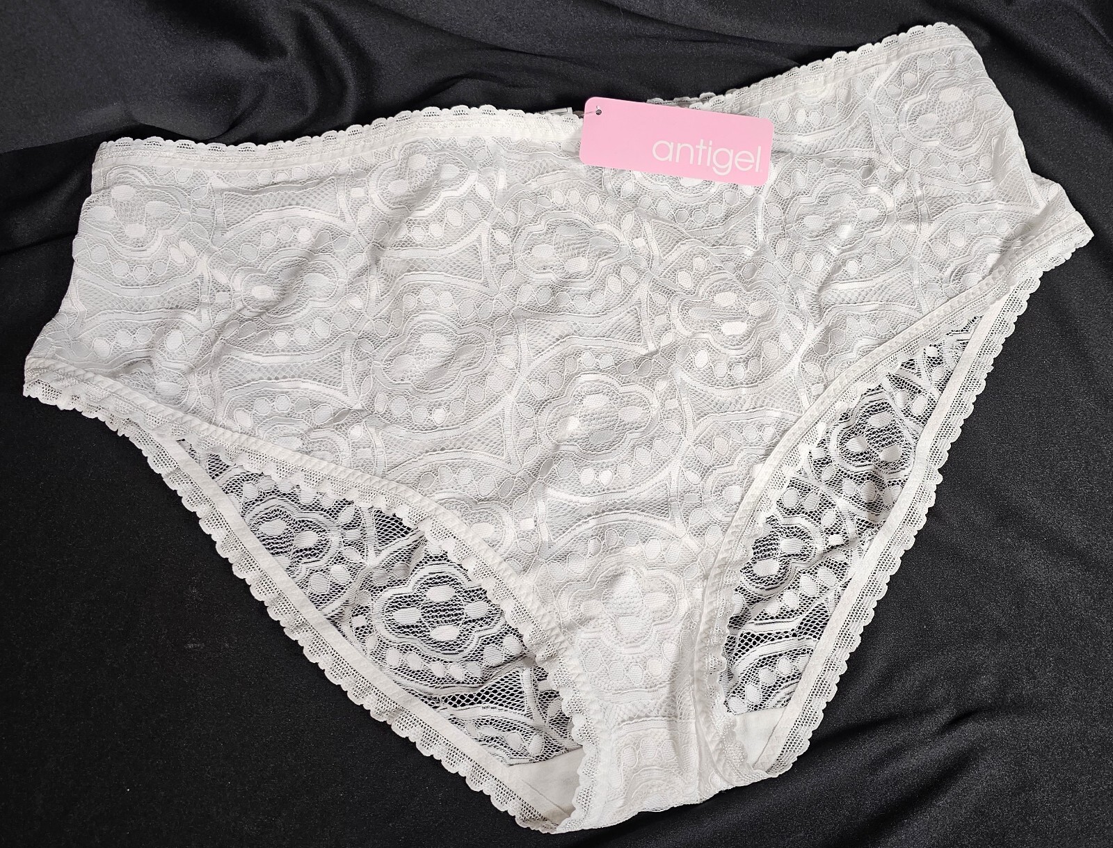 Antigel High Brief 3X White Lace G47 Courbes Nature Plus Size FREE SHIPPING!