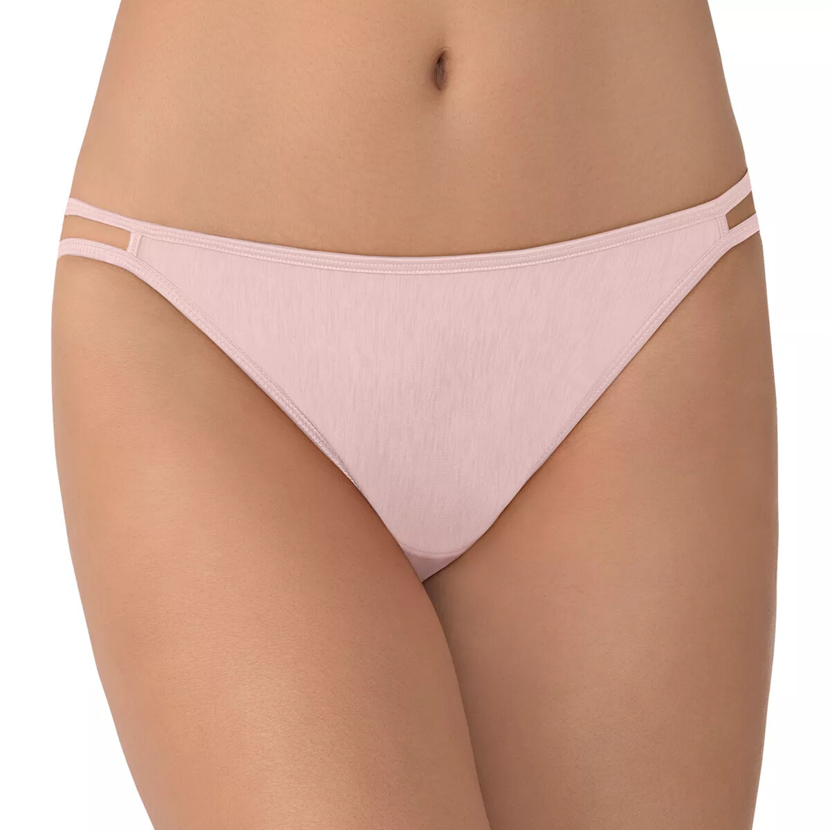 Vanity Fair Body Shine Illumination Pink Quartz String Bikini Size 7/Large