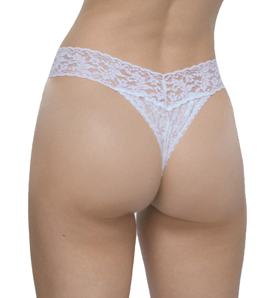Hanky Panky Crystal Heart Original Rise Thong (48SWHRT),Powder Blue