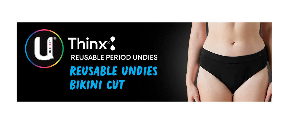 U By Kotex Thinx Reusable Period Undies Bikini Cut Regular 1 Pair Size 10