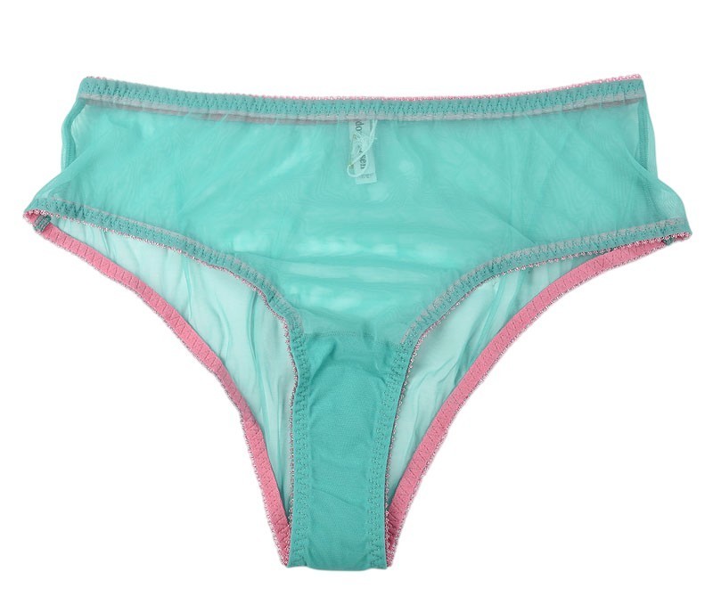 DORA LARSEN Mint Pink LINDA Clean Tulle High Waist Knicker Underwear US 8 NWT