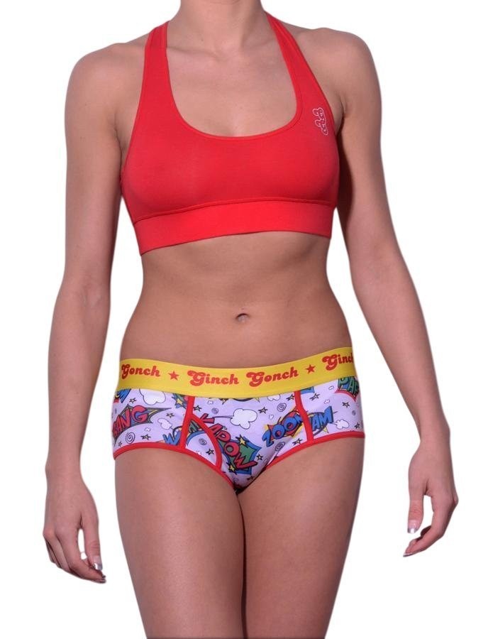 Ginch Gonch Women’s Under-Man Boyfriend Briefs Graphic Print Panties New