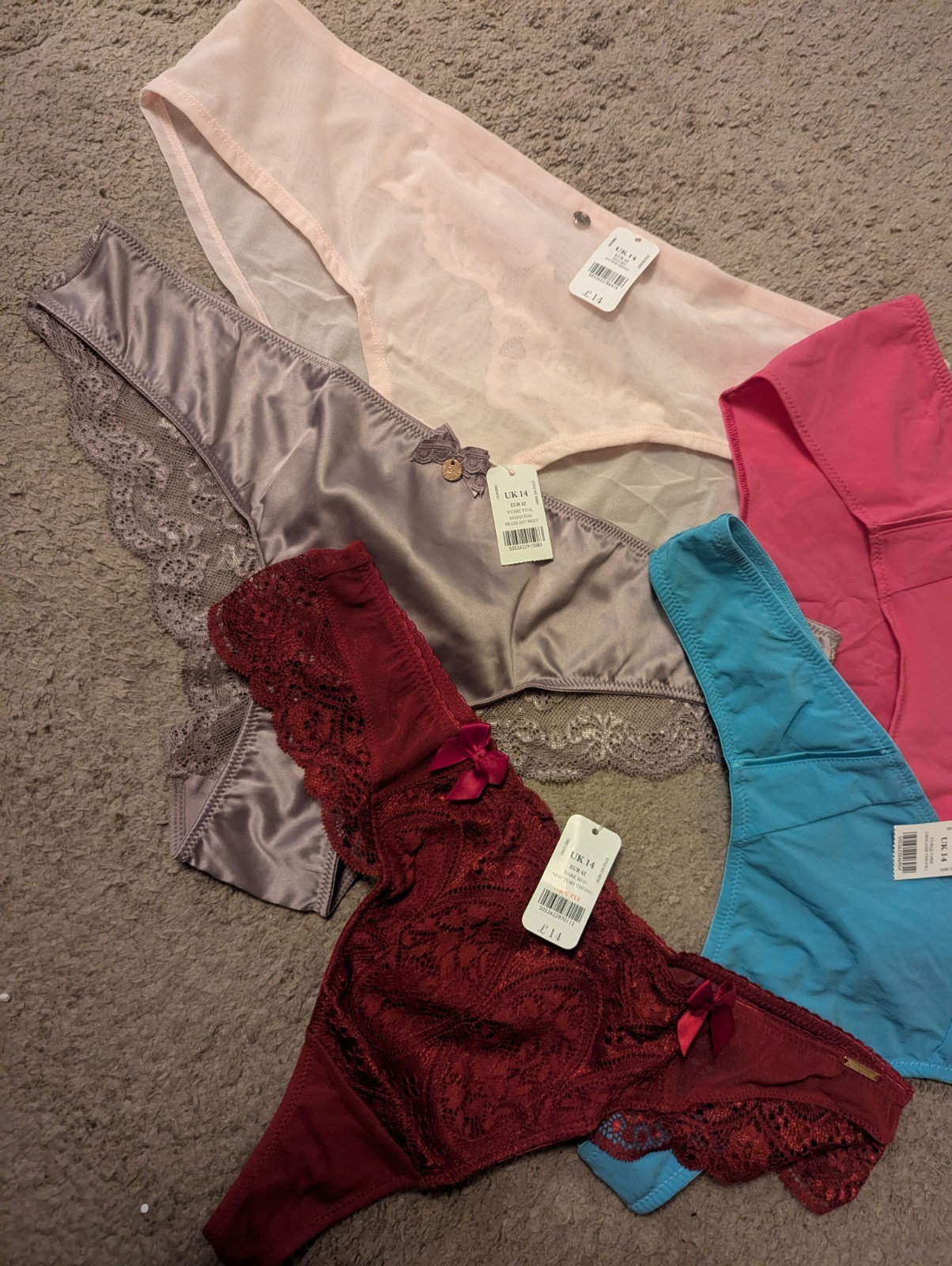 5 X BOUX AVENUE ASSORTED BRIEFS SHORTS THONGS SIZE UK 14 NEW RRP £62
