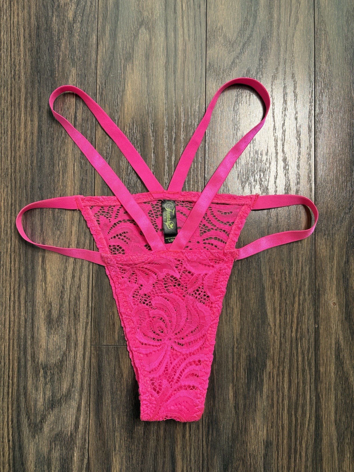 FANTASY LINGERIE-GLOW Lights Off Cheeky Cage Panty | L/XL |
