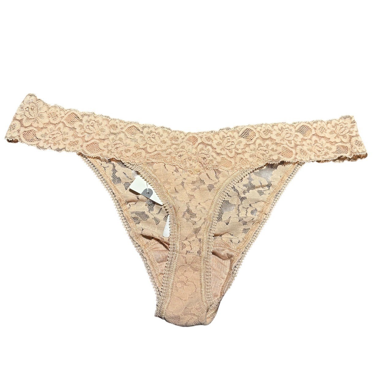 By Anthropologie Lace Thong Size M Light Sand