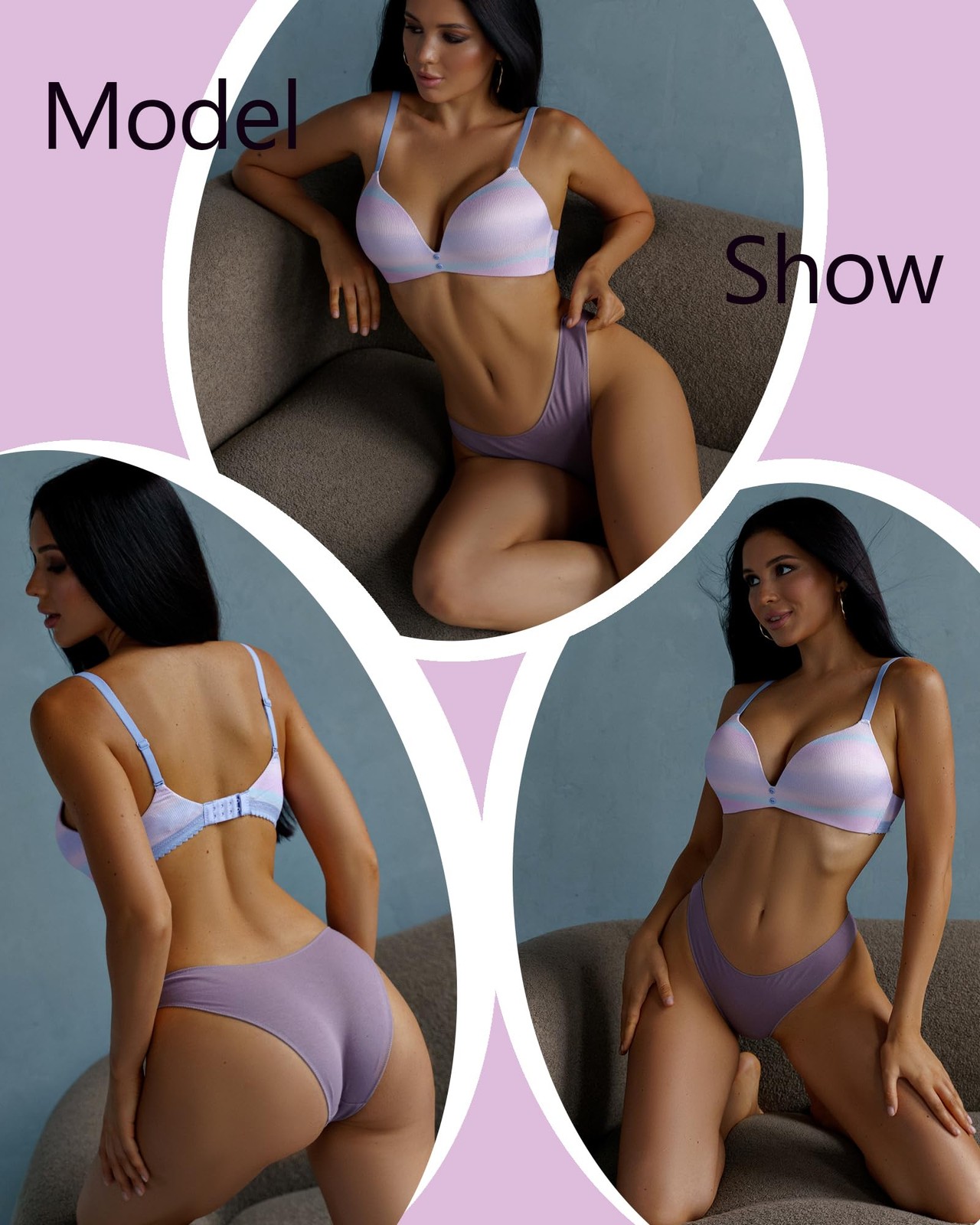 12 Pack Cotton Underwear for Women Cute Low Rise Bikini Panties High Cut Brea…