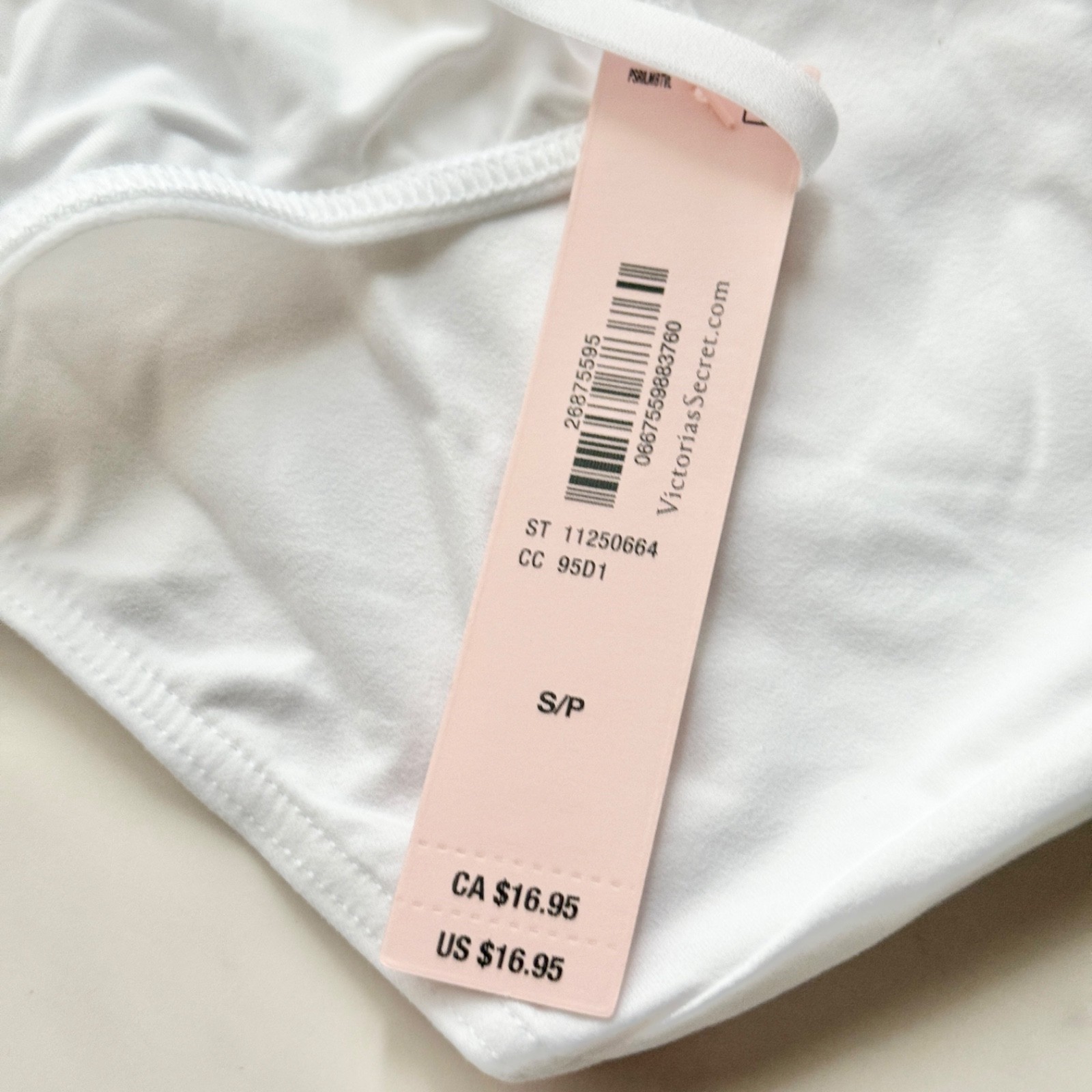Victoria’s Secret Love Cloud Smooth Adjustable String Bikini Panty VS White