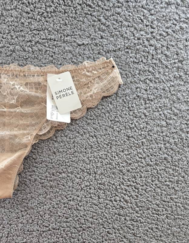 Simone Perele Reve Lace Tanga Scalloped Mid Rise Panty Women’s Nude Pull On
