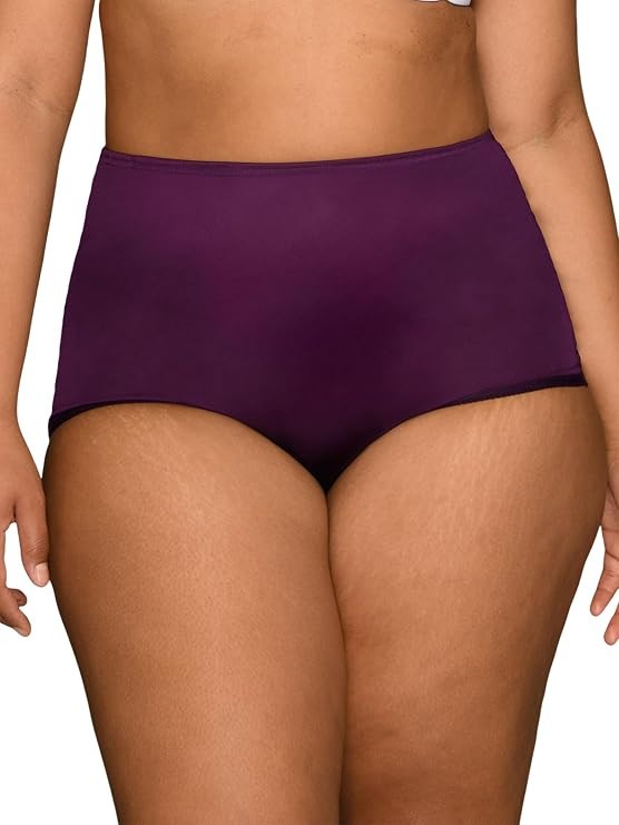 4 Pcs VANITY FAIR PERFECTLY Yours RAVISSANT 15712 Nylon Brief Sz -9 /2x Sangria