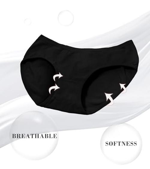 Women’s Cotton Bikini Panties,High-Cut Full Coverage XX-Large Black-10 Pack