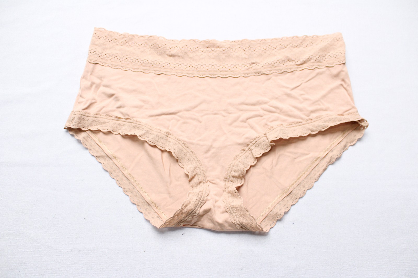 Meundies Women’s Feelfree Lace Hipster Underwear BM7 Sand Dune Size: XL NWT