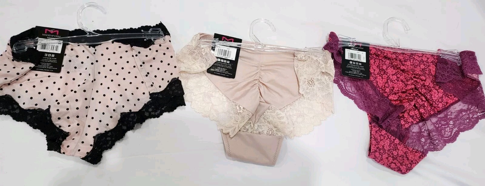 NEW Bali 3 Pair Tanga & Hipster Styles – XL/8 Multicolor Womens Underwear – NWT