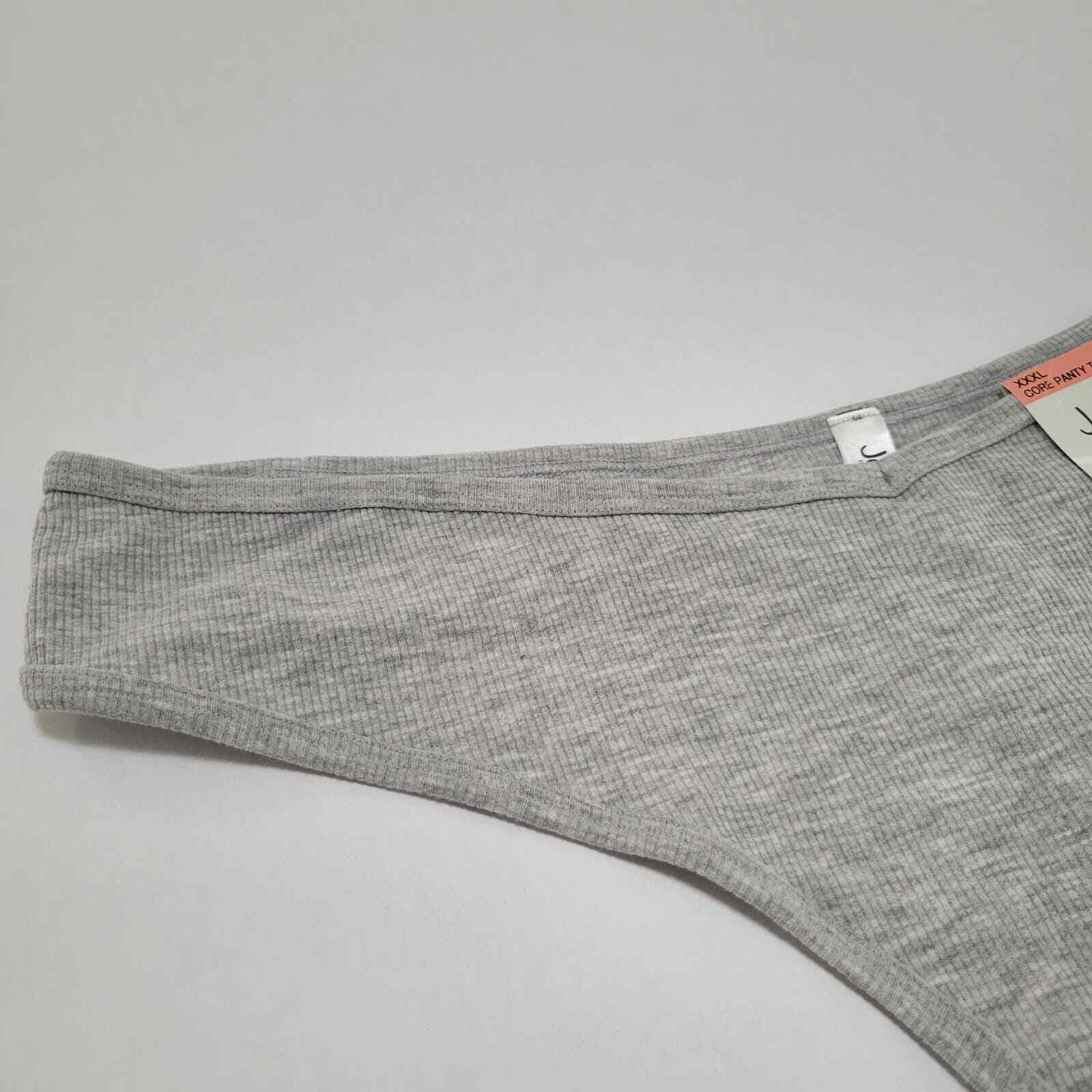 Jenni Women’s Ribbed Thong Panty, Sleep Grey Heather NWT XXXL