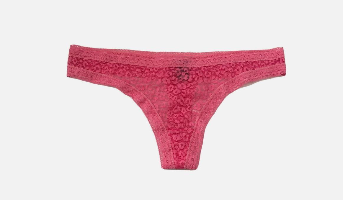 Kensie Womens Rosette Lace Thong Panties Size S/M 11606