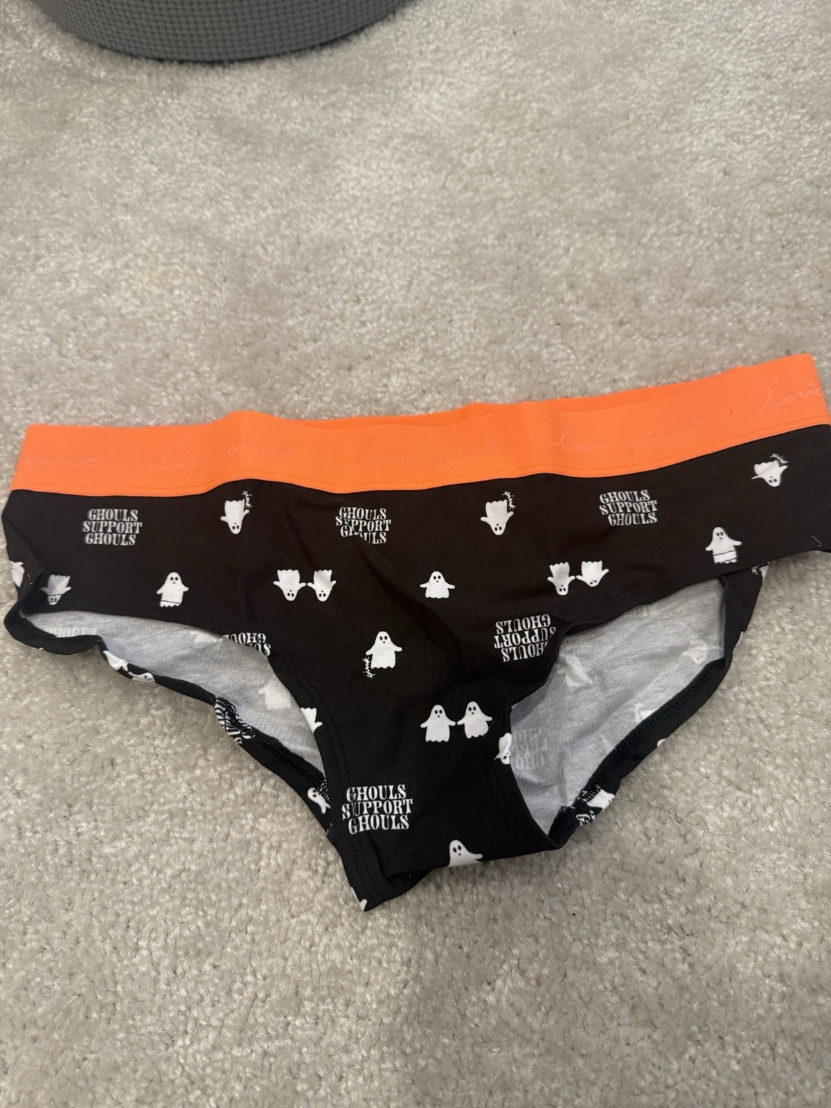 Victoria Secret Pink Ghouls Support Ghouls Ghost Halloween Cheeky XL panty