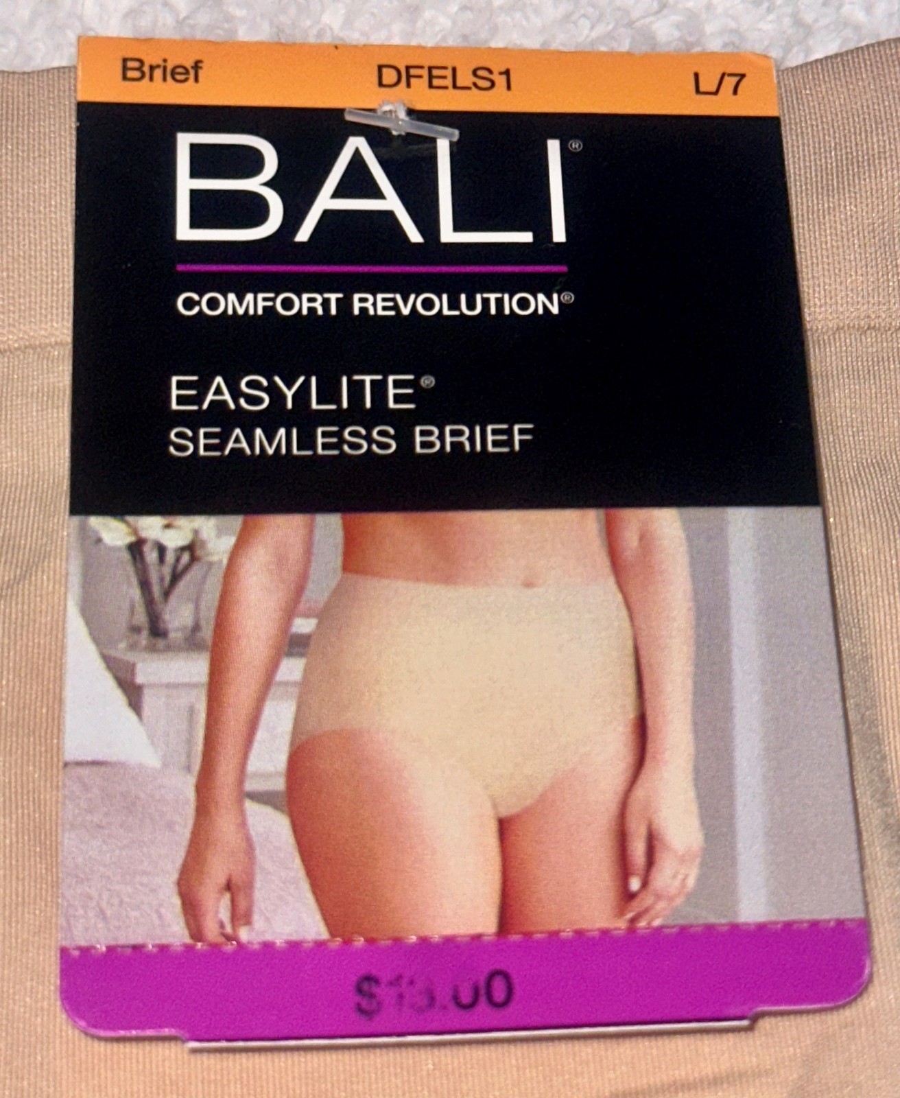 BALI Comfort Revolution Easylite Seamless Nude Brief Panty Womens M 6 L 7 XL 8