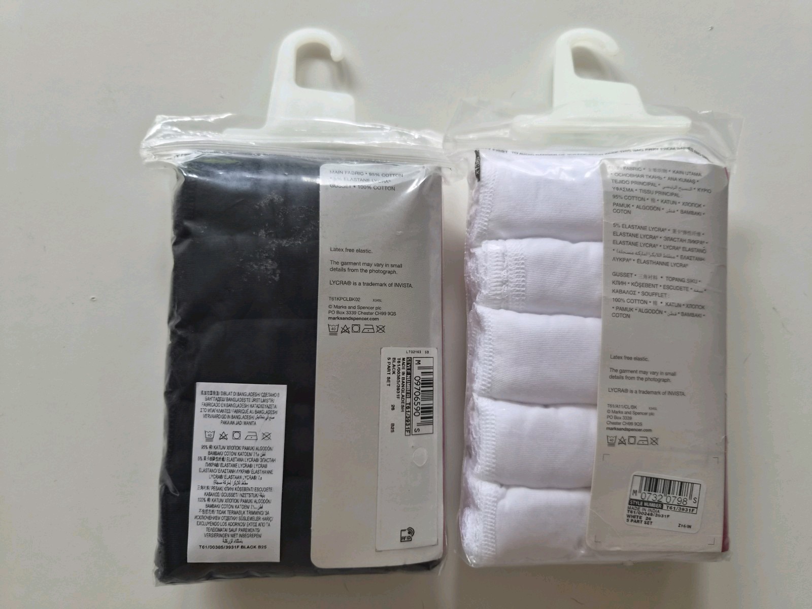 M&S SIZE 26 COTTON BIKINIS KNICKERS WHITE WHITE 10 PAIRS NEW MARKS AND SPENCER