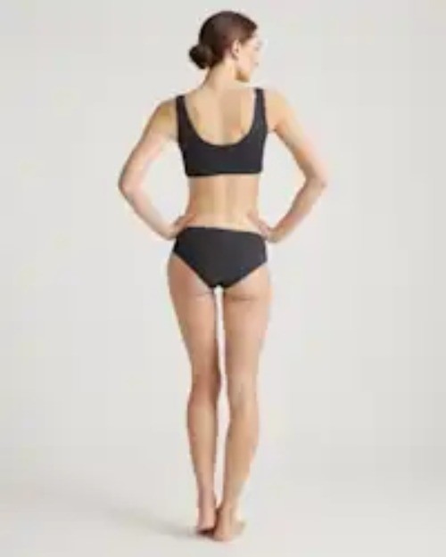 Quince Organic Cotton Black Hipster Size X-Small Set of 6