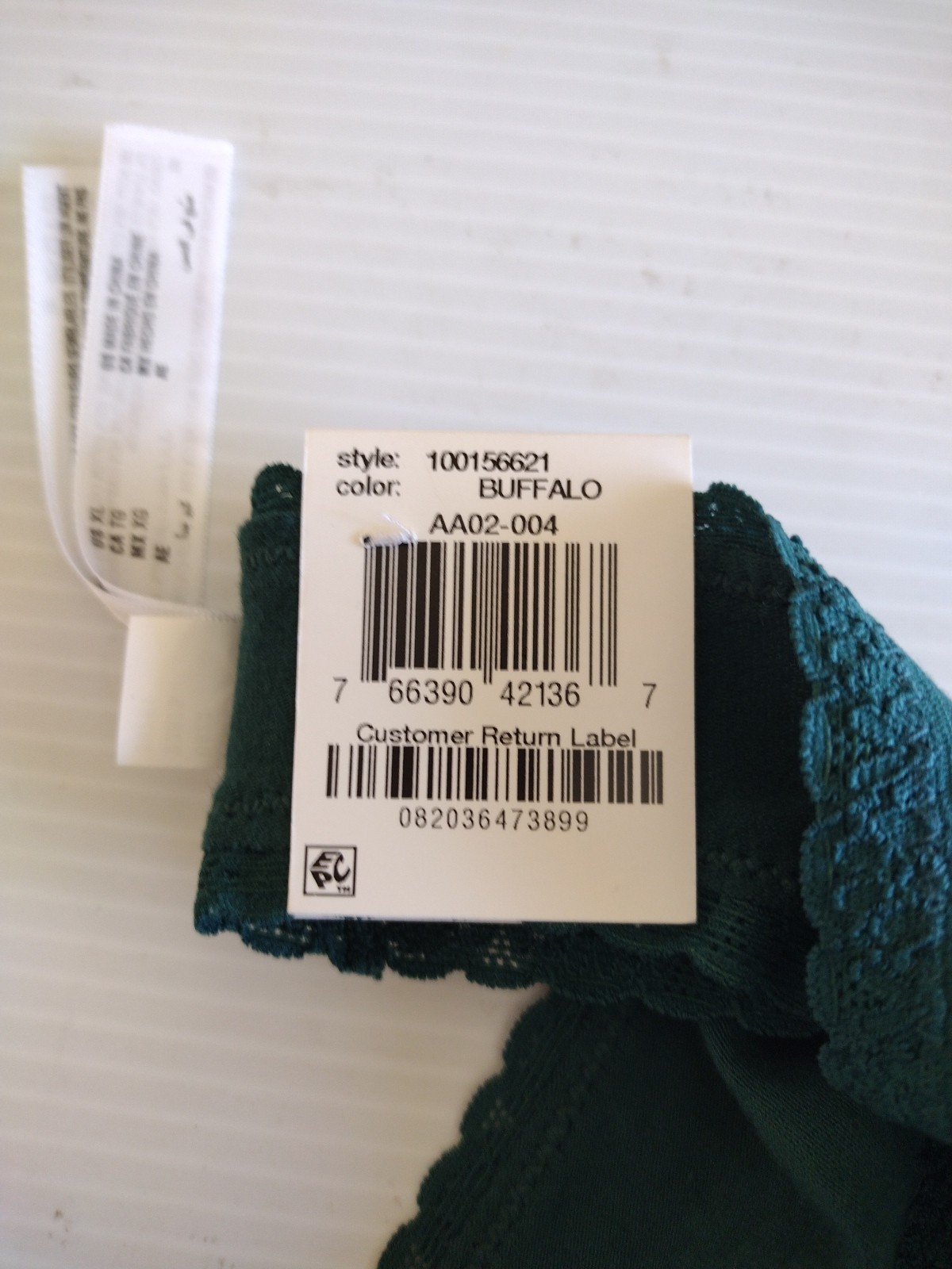 Jenni Intimates Panty Woman XL Great Black Check Lace Trim