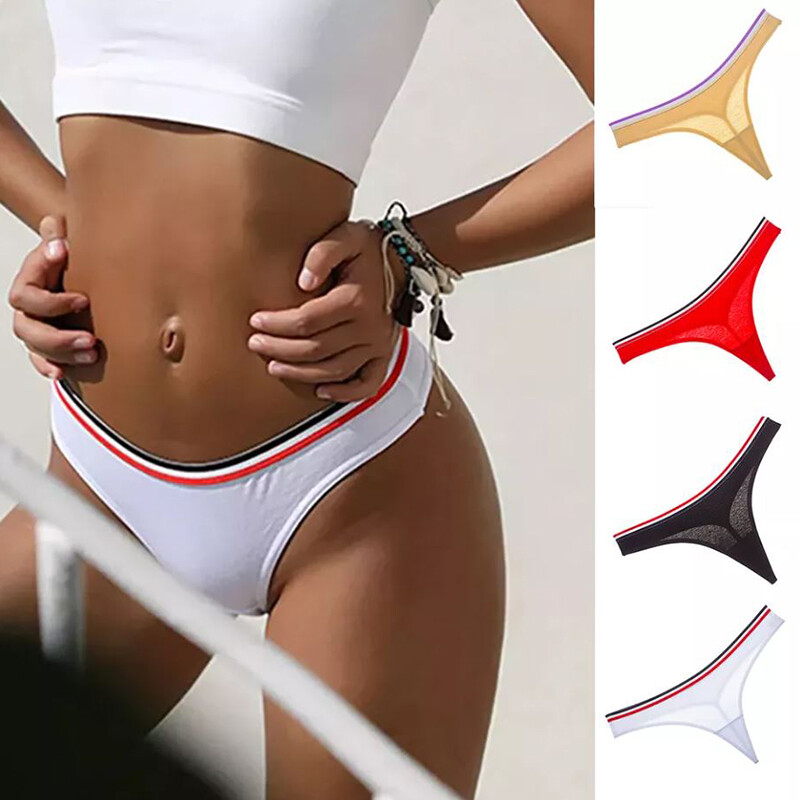 5PCS/LOT Sexy Womens Cotton Panties Thongs G string Briefs Underwear Lingeries
