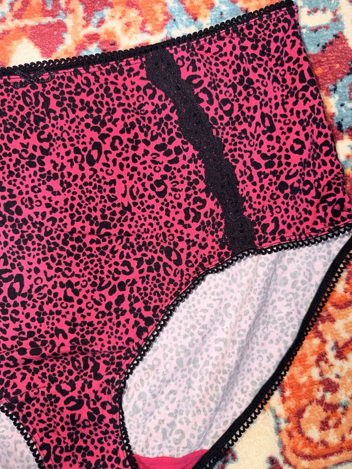 22/24 Lane Bryant Cacique Full Briefs Pink Leapord Print