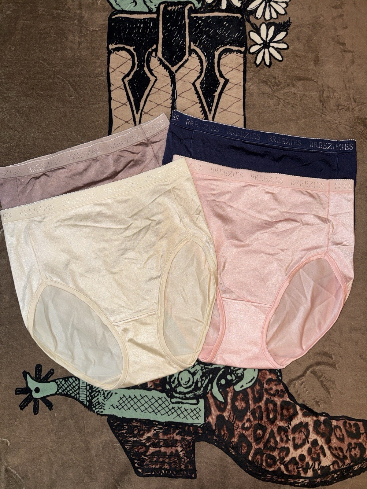 Breezies Women’s Brief Panties NWT Set of 4 Size Medium Underwear Comfort Wear