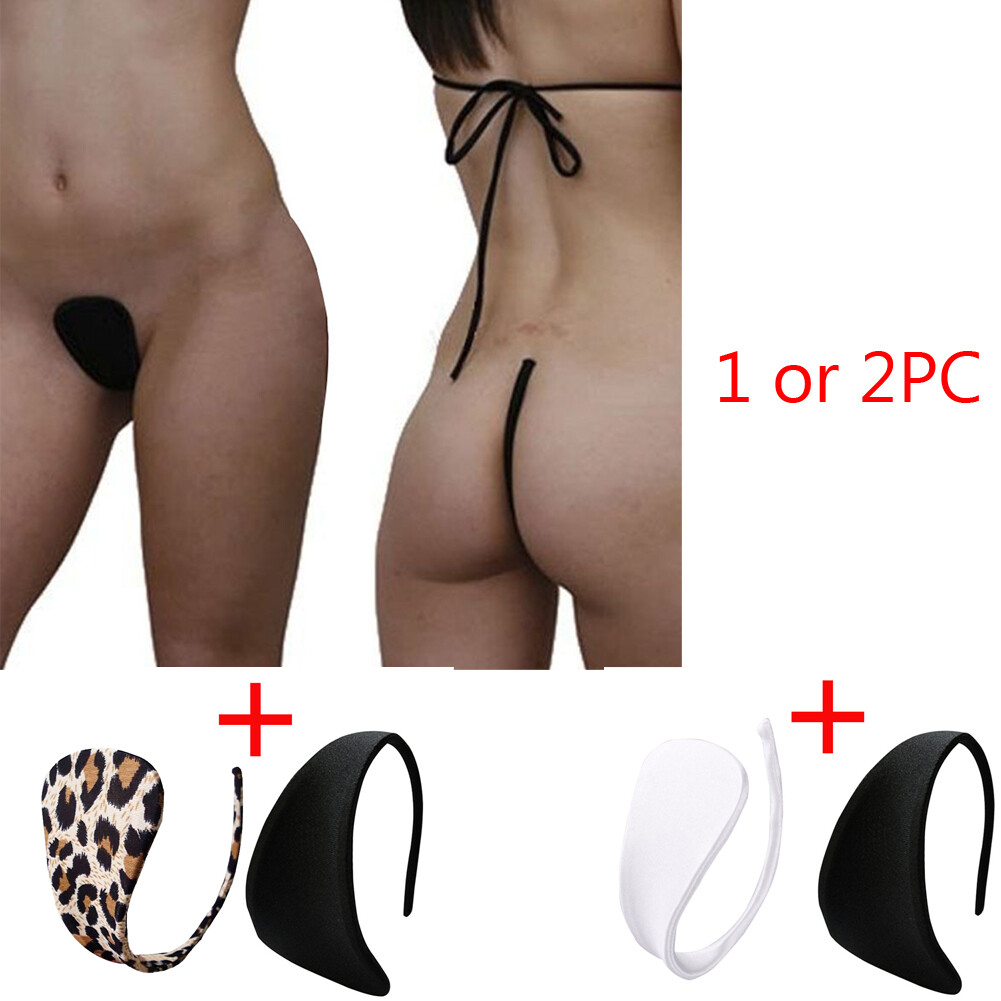 1-2pcs Invisible C-String Sexy Thong Invisible Bikini Underwear Strapless