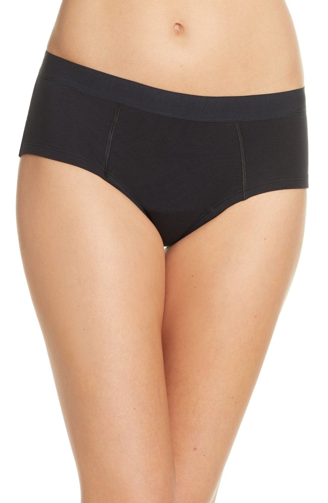 Thinx Sz L Period Proof Cotton Brief in Black Hiphugger (see desc) New