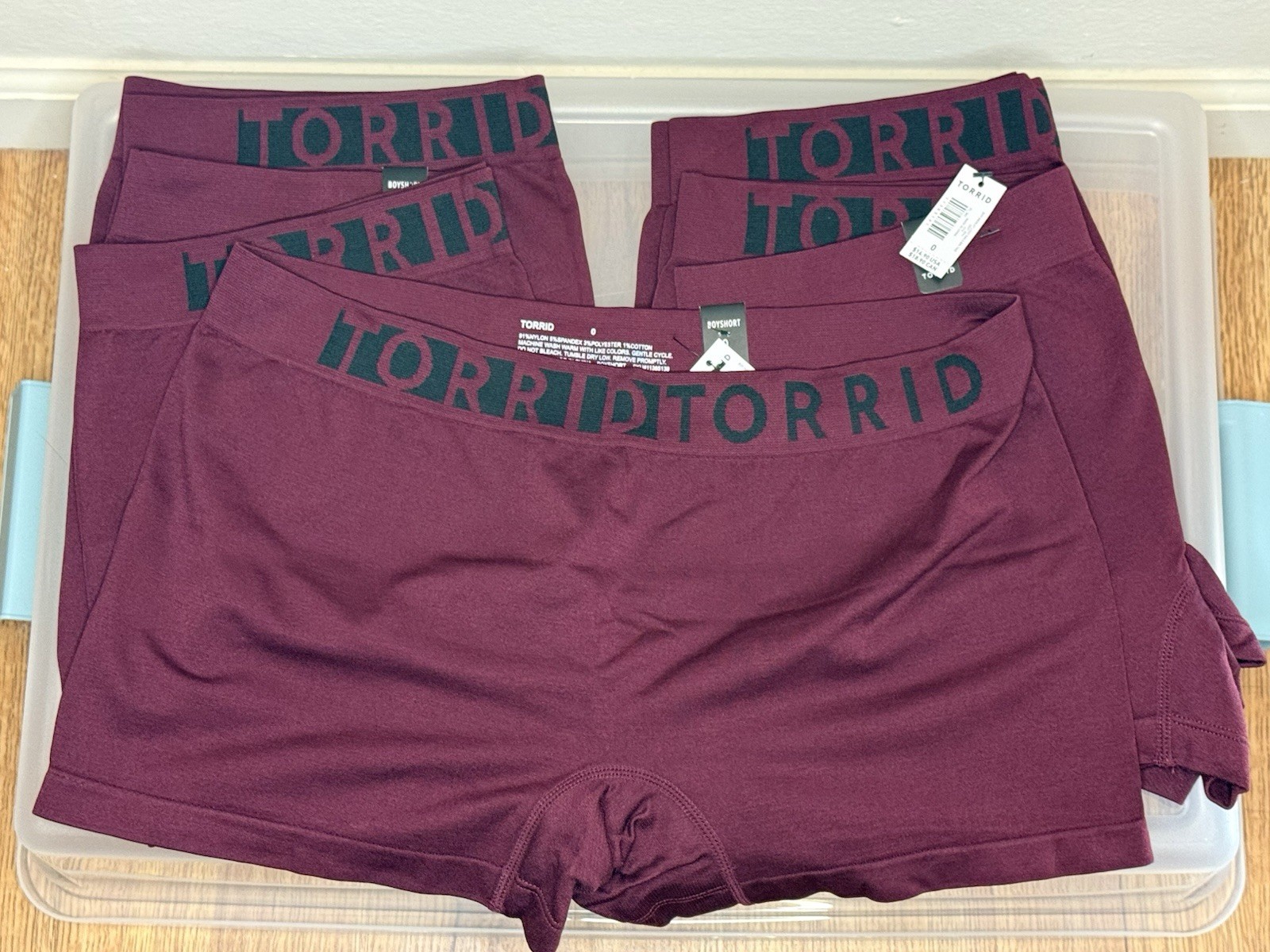 Torrid Boyshort Panties Size 0 (Lot Of 5) Maroon