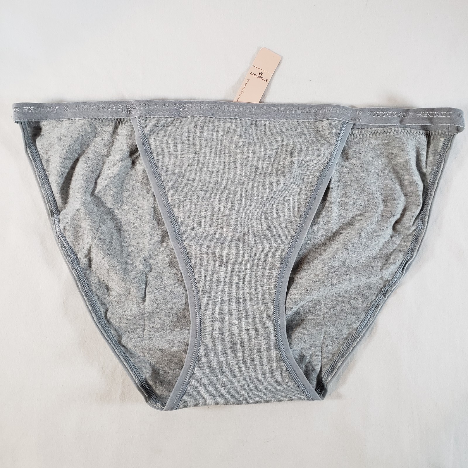 Victoria’s Secret String Bikini Medium Heather Gray Cotton Blend