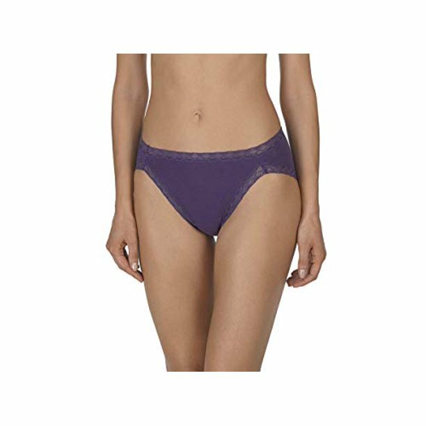 Natori BLISS 152058 Grape Jelly Purple Stretch Cotton French Cut Brief Panty XS