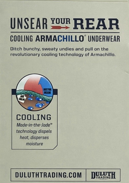 Duluth Women’s Armachillo Cooling Underwear Hi-Cut Brief/ Pink XLG (18-20) NWT