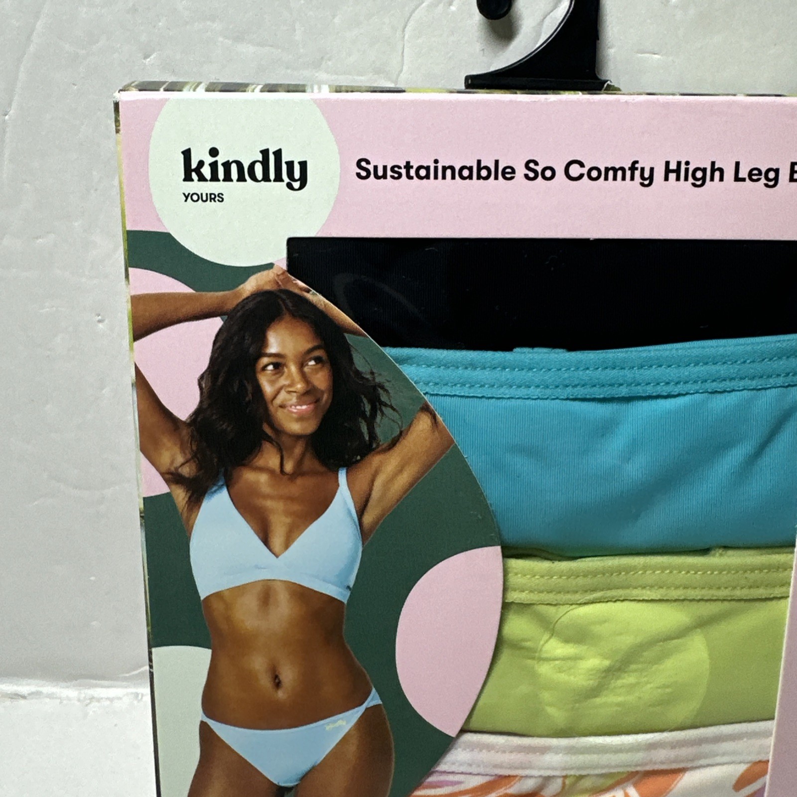 Kindly Yours So Comfy High Leg Underwear 4 Pack 3XL (22)Floral,Green,Blue,Black