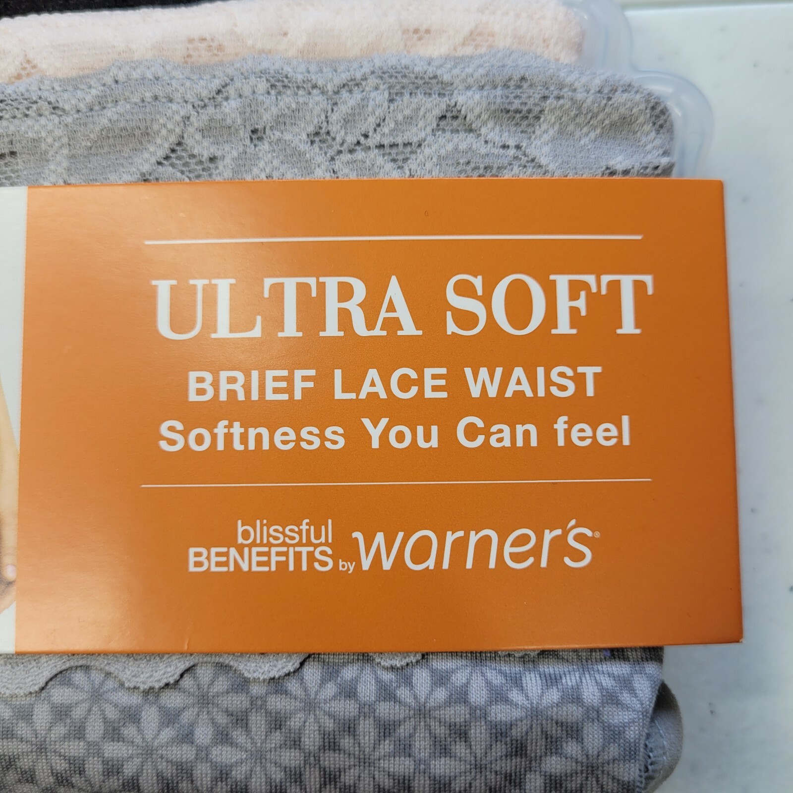 Warners Brief Lace Waist Underwear Womens Panties Ultra Soft 3-Pair Small 5 S
