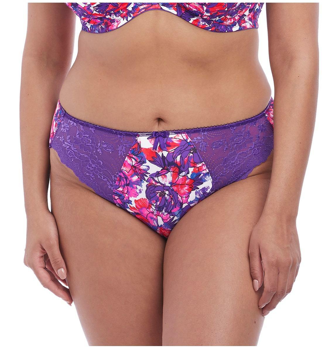 Elomi Morgan Brief Panty #EL4115 Sizes L- 4XL Carnival Purple Print New w/ tags