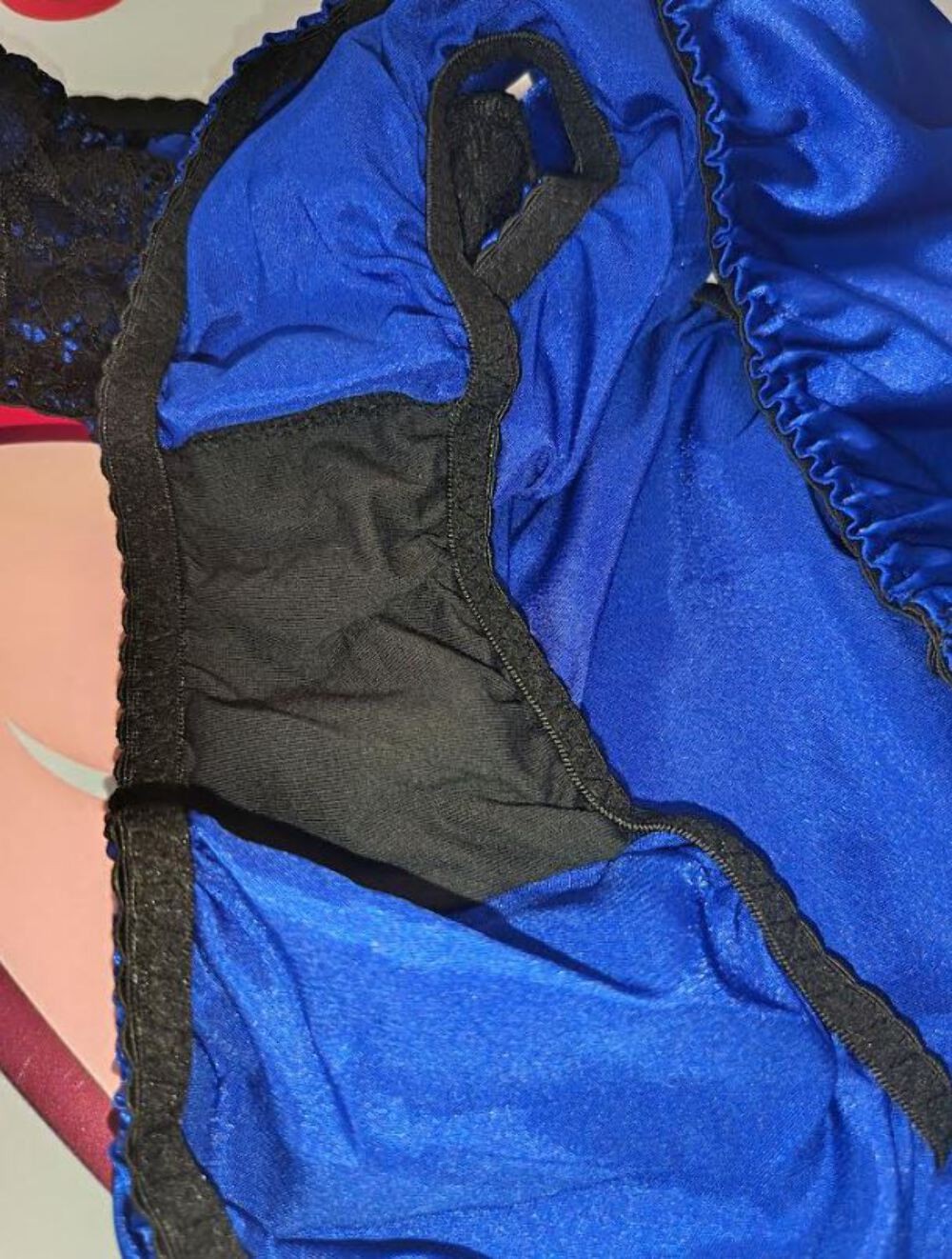 Women’s royal blue satin panties soft plus size silky knickers size 3XL 22