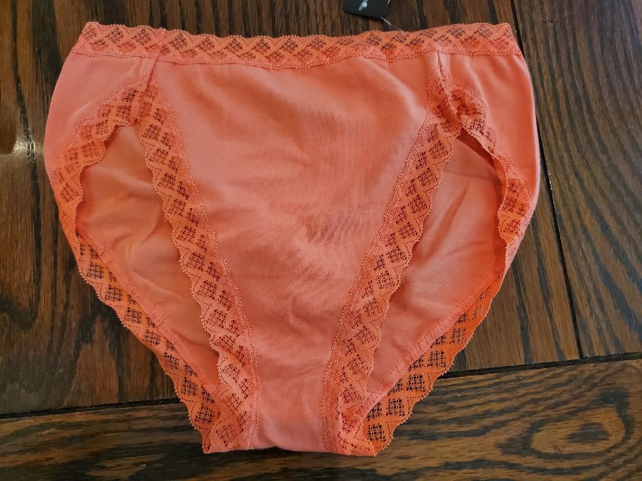 NWT NATORI HI-CUT COTTON LYCRA PANTIES 152058 ORANGE PERSIMMON OR038 XXL